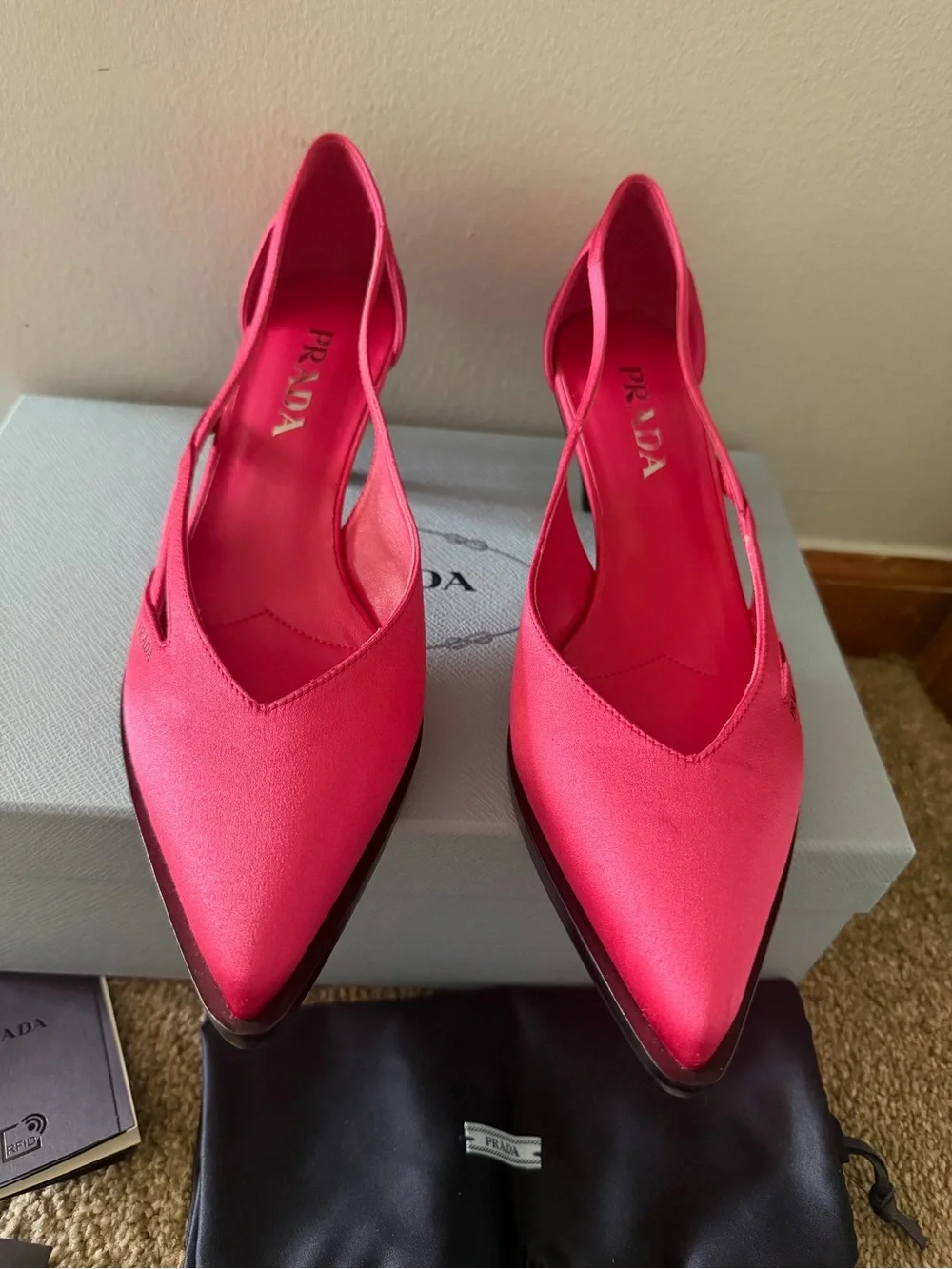 Prada Pink cut out heels